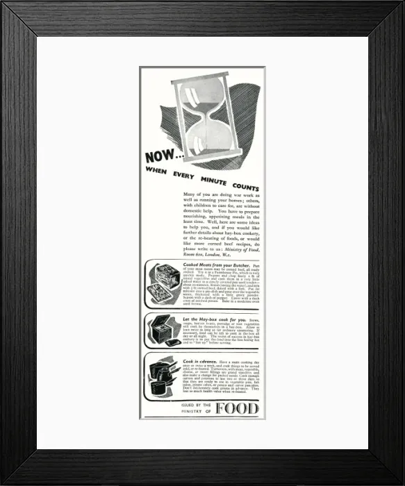 Framed Print : Advert for the Ministry of Food 1942 Framed Print : Advert for the Ministry of Food 1942