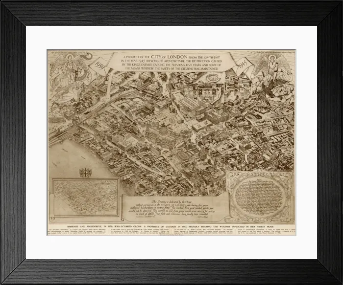 Framed Print : City of London 1945 Framed Print : City of London 1945