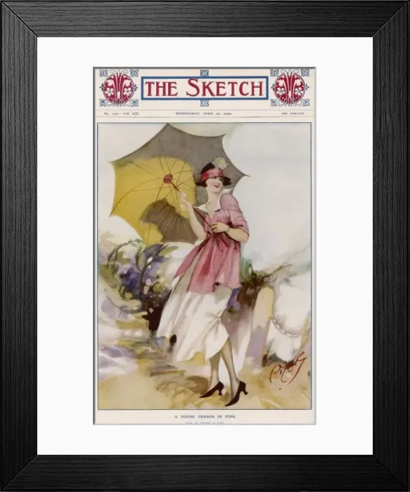 Framed Print : A Young Person in Pink by Pizer