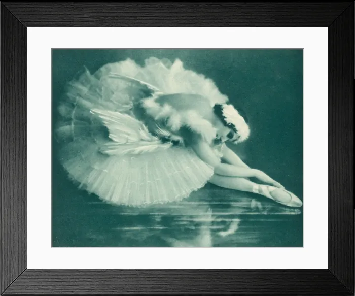 Framed Print : Anna Pavlova dancing Swan Lake