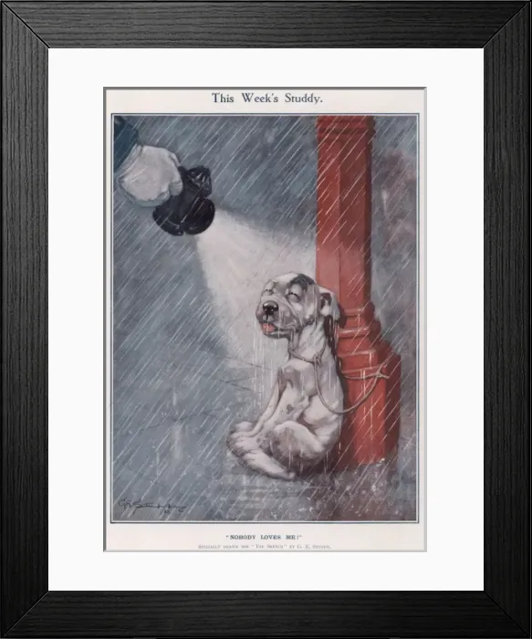 Framed Print : Nobody Loves Me by George Studdy