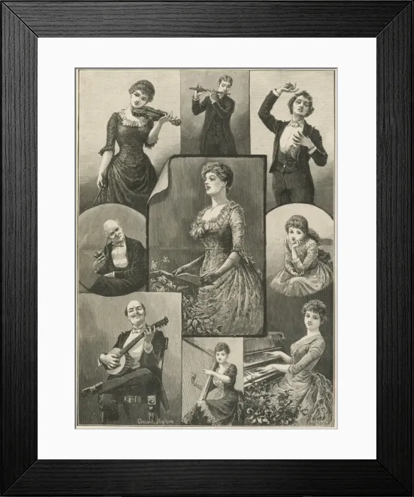Framed Print : Performers at an amateur concert