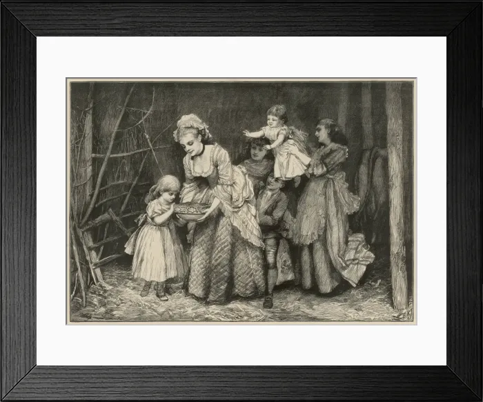 Framed Print : The Childrens Treat of Syllabub Framed Print : The Childrens Treat of Syllabub
