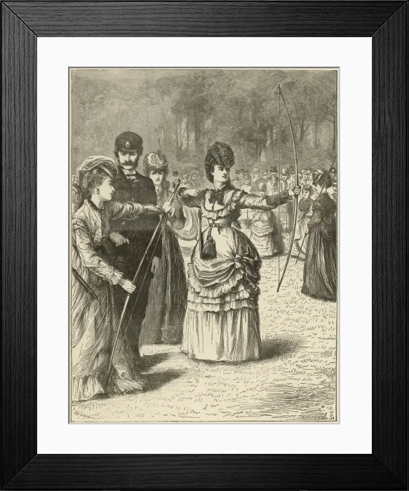 Framed Print : A Ladies Archery Match in Regents Park Framed Print : A Ladies Archery Match in Regents Park