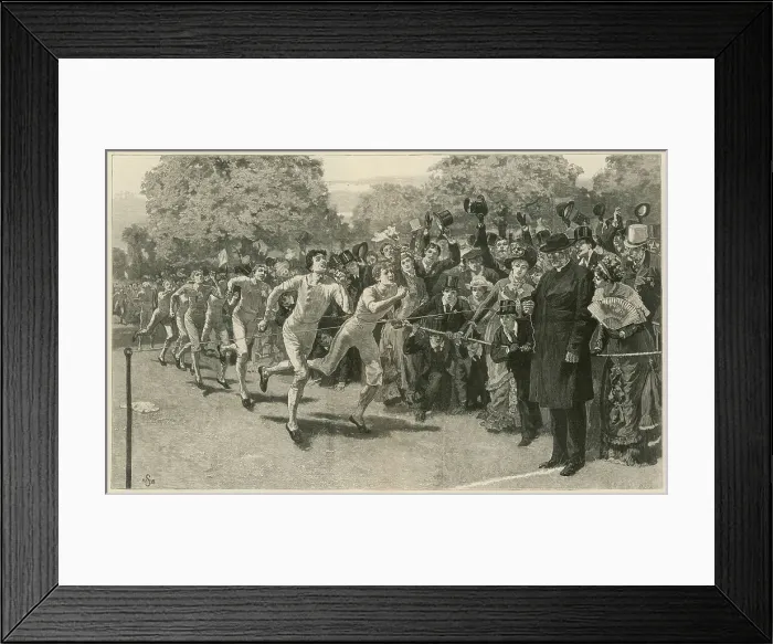 Framed Print : The Finish of the Mile Race- A Dead Heat Framed Print : The Finish of the Mile Race- A Dead Heat