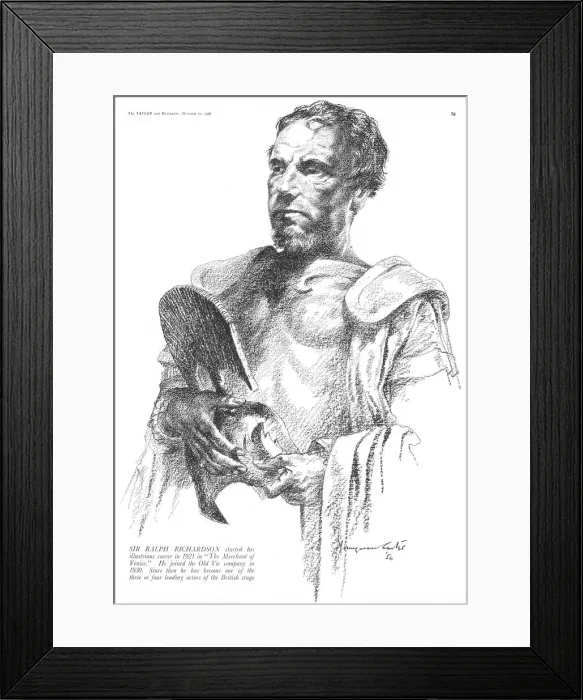 Framed Print : Sir Ralph Richardson as Timon of Athens Framed Print : Sir Ralph Richardson as Timon of Athens