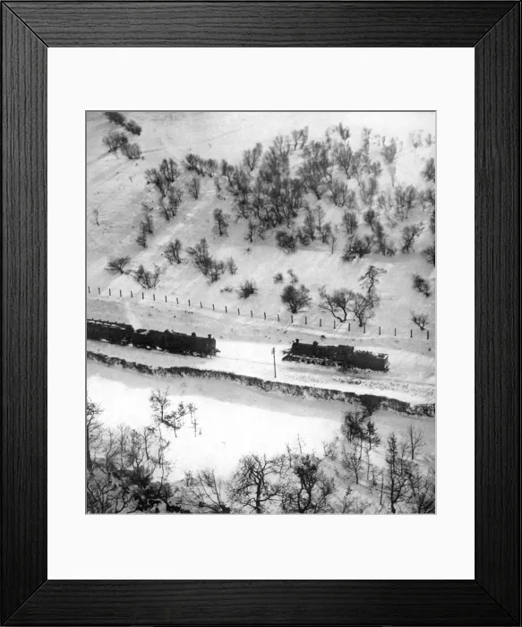 Framed Print : Train snowed in, Wales in the winter of 1947