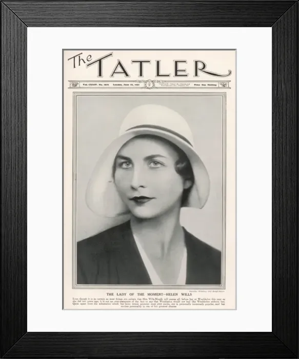 Framed Print : Helen Wills Moody Framed Print : Helen Wills Moody