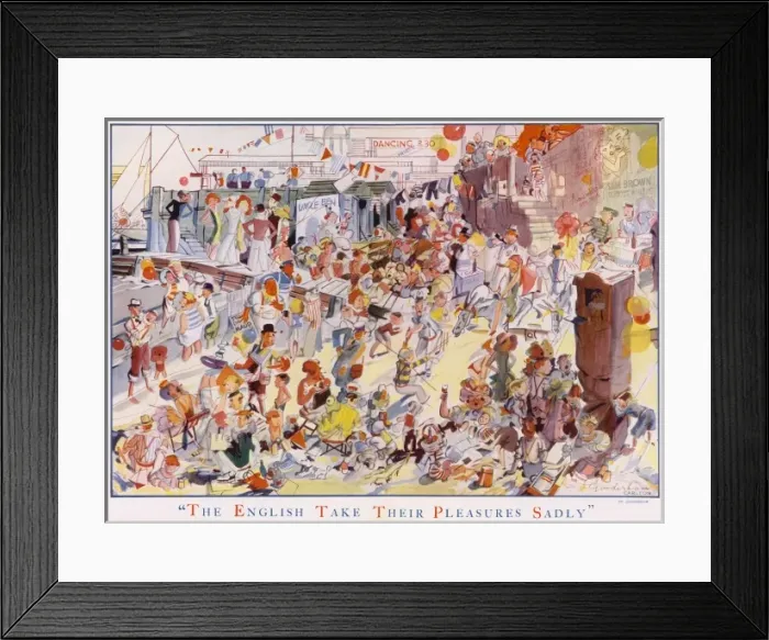 Framed Print : The English Take Their Pleasures Sadly by Gooderham Framed Print : The English Take Their Pleasures Sadly by Gooderham