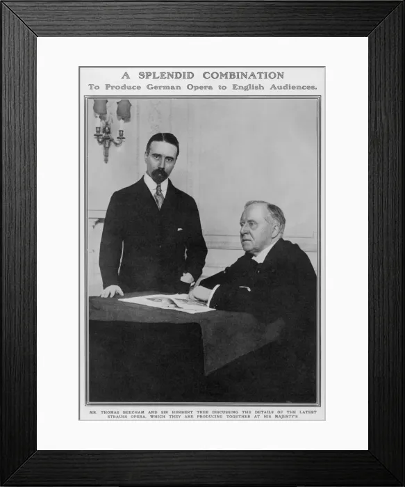 Framed Print : Thomas Beecham and Sir Herbert Tree Framed Print : Thomas Beecham and Sir Herbert Tree