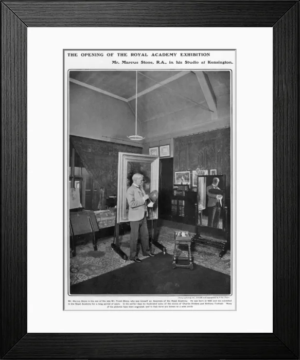Framed Print : Marcus Stone in his studio Framed Print : Marcus Stone in his studio