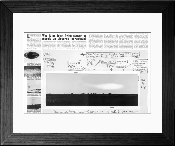 Framed Print : Possible UFO sighting in Ireland Framed Print : Possible UFO sighting in Ireland