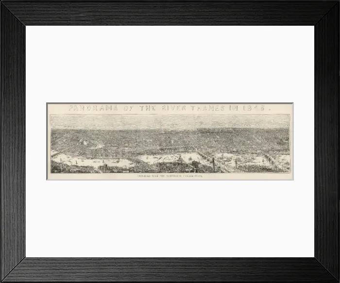 Framed Print : Panorama of London 1845 Framed Print : Panorama of London 1845