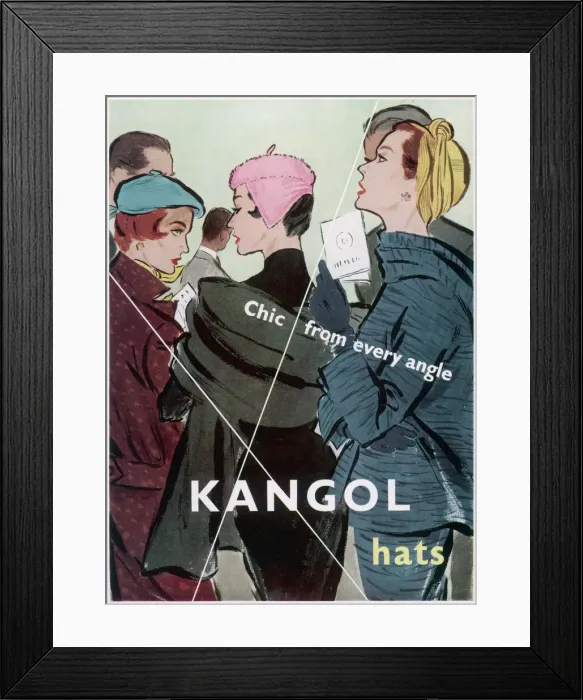 Framed Print : Kangol advertisement 1956 Framed Print : Kangol advertisement 1956