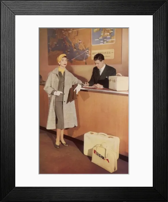 Framed Print : Elegant travel, 1956