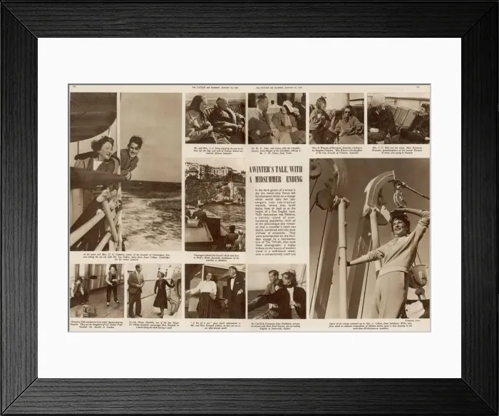 Framed Print : A Winters Tale - on board the motor ship Venus