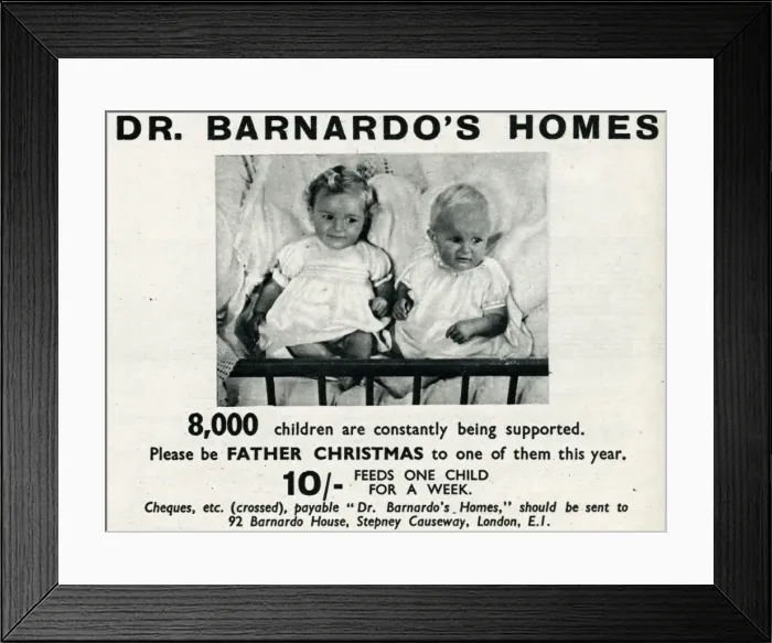 Framed Print : Advert for Dr. Barnardos homes 1944