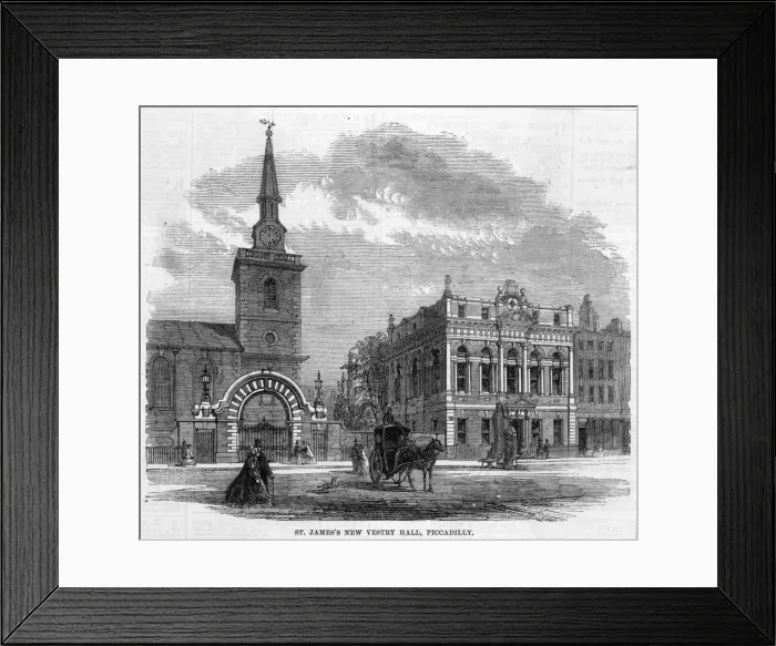 Framed Print : St Jamess Church and Hall, Piccadilly, London Framed Print : St Jamess Church and Hall, Piccadilly, London