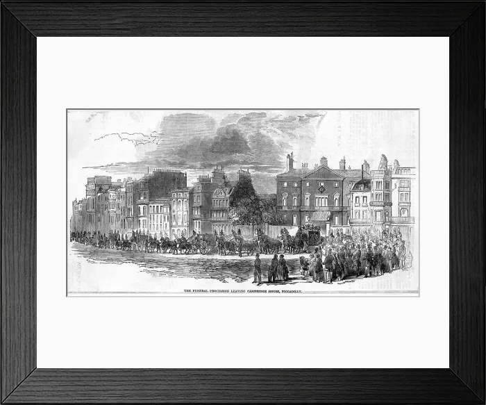 Framed Print : Funeral procession of Sir Robert Peel leaves Cambridge House Framed Print : Funeral procession of Sir Robert Peel leaves Cambridge House
