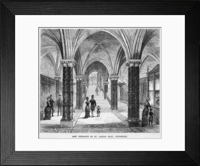 Framed Print : St Jamess Hall, Piccadilly, London Framed Print : St Jamess Hall, Piccadilly, London