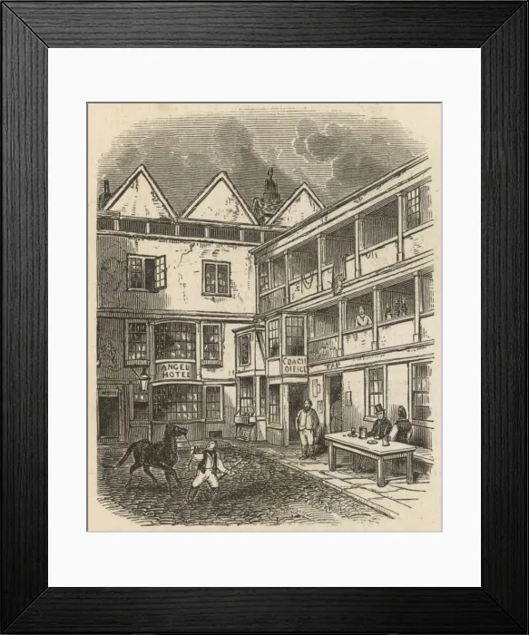 Framed Print : The Angel Inn, St Clements 1849 Framed Print : The Angel Inn, St Clements 1849
