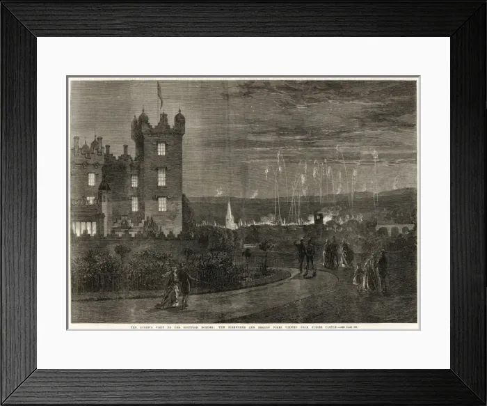 Framed Print : Fireworks at Floors Castle Framed Print : Fireworks at Floors Castle