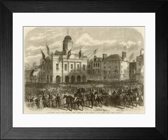 Framed Print : Reception of Queen Victoria in the market square, Kelso Framed Print : Reception of Queen Victoria in the market square, Kelso