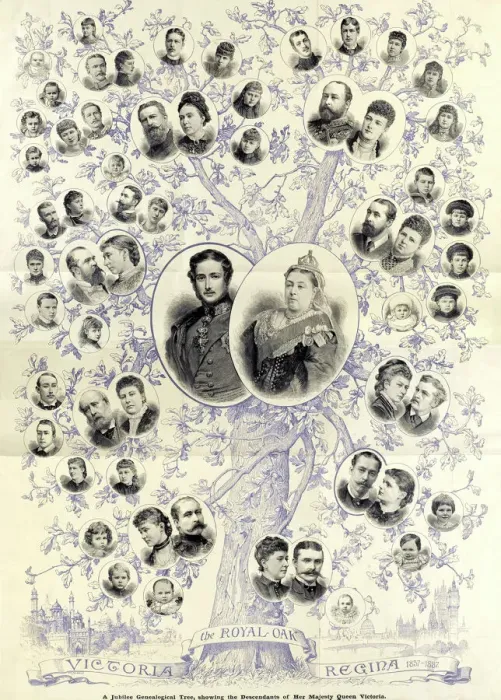 Framed Print : 1887 Jubilee genealogical tree of Queen Victoria Framed Print : 1887 Jubilee genealogical tree of Queen Victoria