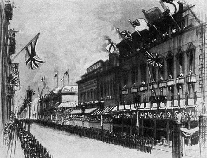 Framed Print : 1937 Coronation - Clubland adorned Framed Print : 1937 Coronation - Clubland adorned