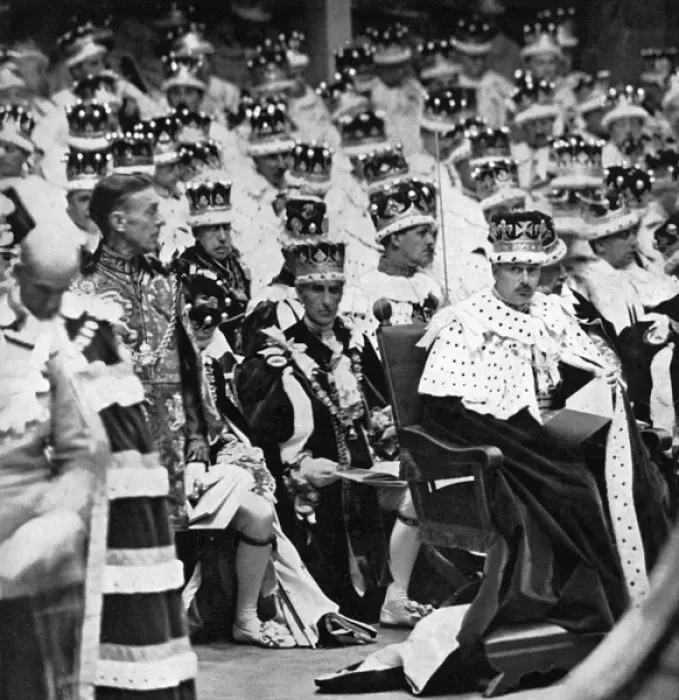 Framed Print : 1937 Coronation - A Sea of Coronets Framed Print : 1937 Coronation - A Sea of Coronets