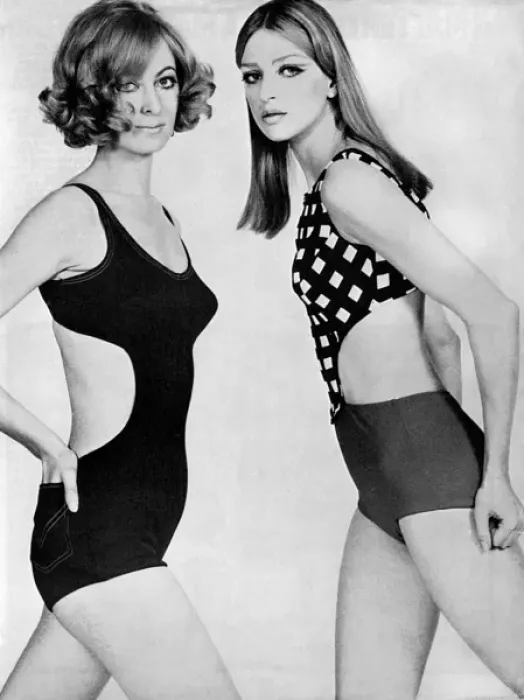 Framed Print : 1960s swimwear Framed Print : 1960s swimwear
