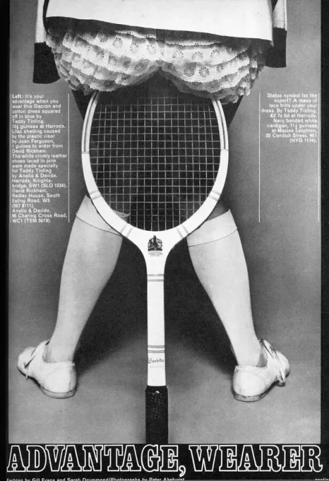 Rights Managed : 1960s tennis fashion Rights Managed : 1960s tennis fashion