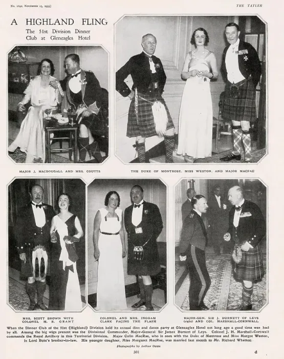 Framed Print : The 51st Division Dinner Club at Gleneagles Hotel