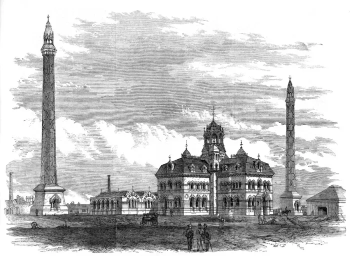 Framed Print : Abbey Mills Pumping Station, London, 1868