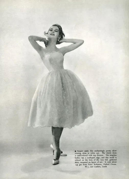 Framed Print : Acquer evening dress for a debutante, 1958 Framed Print : Acquer evening dress for a debutante, 1958