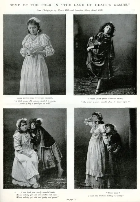 Framed Print : Actors performing in The Land of Hearts Desire