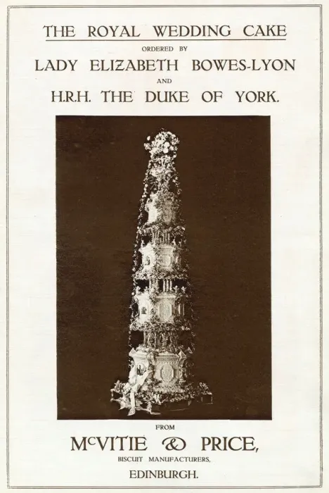 Framed Print : Advertisement for the 10ft high royal wedding of the Duke of York to Lady Elizabeth