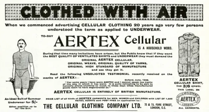 Framed Print : Advert for Aertex mens underwear 1909 Framed Print : Advert for Aertex mens underwear 1909