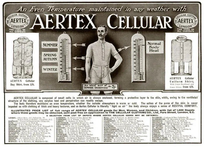 Framed Print : Advert for Aertex mens underwear 1911 Framed Print : Advert for Aertex mens underwear 1911