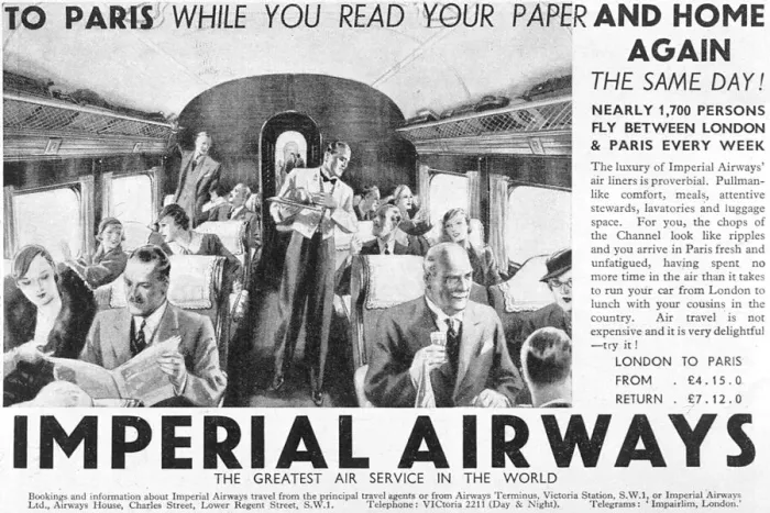 Framed Print : Advert / Air to Paris 1934 Framed Print : Advert / Air to Paris 1934