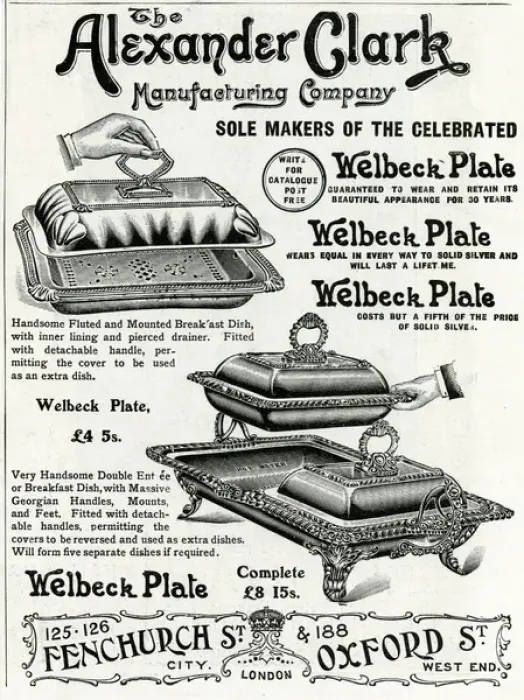 Framed Print : Advert for Alexander Clark breakfast dishes 1904 Framed Print : Advert for Alexander Clark breakfast dishes 1904