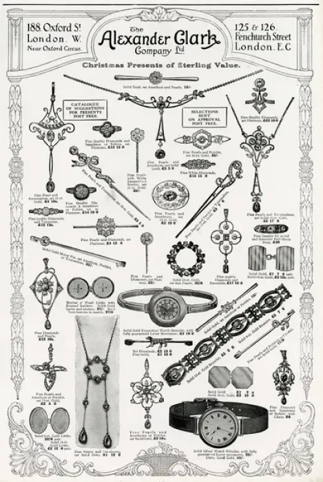 Framed Print : Advert for Alexander Clark, jewellery 1912 Framed Print : Advert for Alexander Clark, jewellery 1912