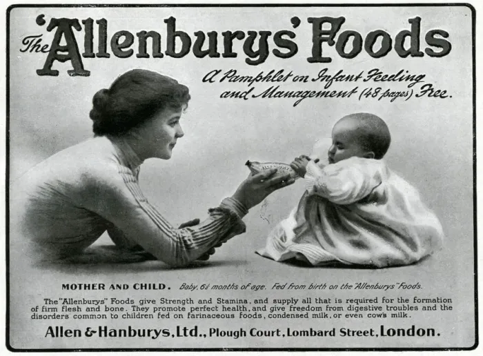 Framed Print : Advert for Allenburys infant feed 1905