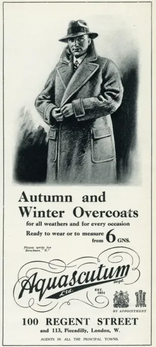 Framed Print : Advert for Aquascutum coats 1930 Framed Print : Advert for Aquascutum coats 1930