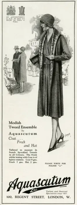 Framed Print : Advert for Aquascutum womens coats 1930 Framed Print : Advert for Aquascutum womens coats 1930