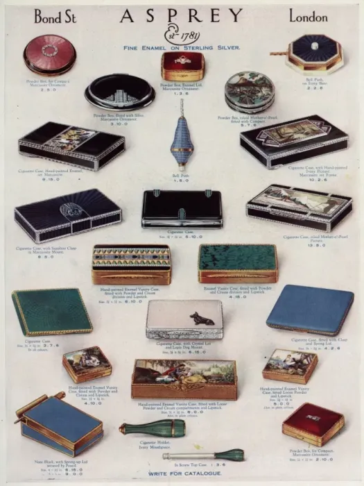 Framed Print : Advert for Asprey cigarette cases Framed Print : Advert for Asprey cigarette cases