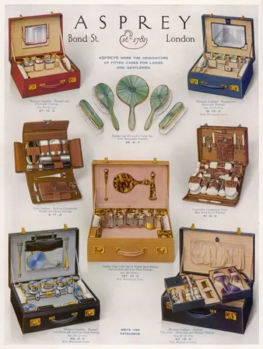 Framed Print : Advertisement for Asprey vanity cases Framed Print : Advertisement for Asprey vanity cases