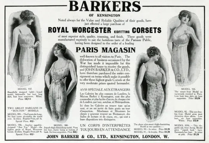 Framed Print : Advert for Barkers corsets 1914 Framed Print : Advert for Barkers corsets 1914