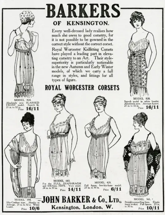 Framed Print : Advert for Barkers of Kensington corsets 1914 Framed Print : Advert for Barkers of Kensington corsets 1914