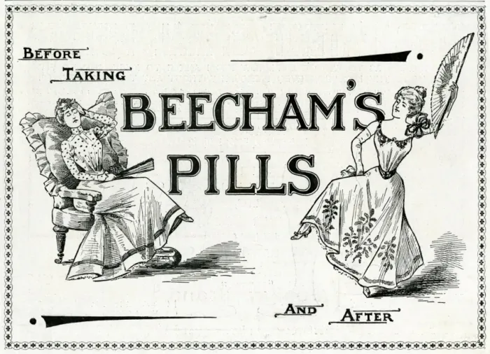 Framed Print : Advert for Beechams Pills 1900 Framed Print : Advert for Beechams Pills 1900